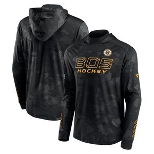 Boston Bruins Authentic Pro Locker Room Camo Pullover Hoodie M